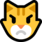 Pouting Cat Face emoji on Microsoft